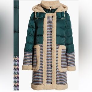 Sam Edelman Mix Media Hooded Puffer